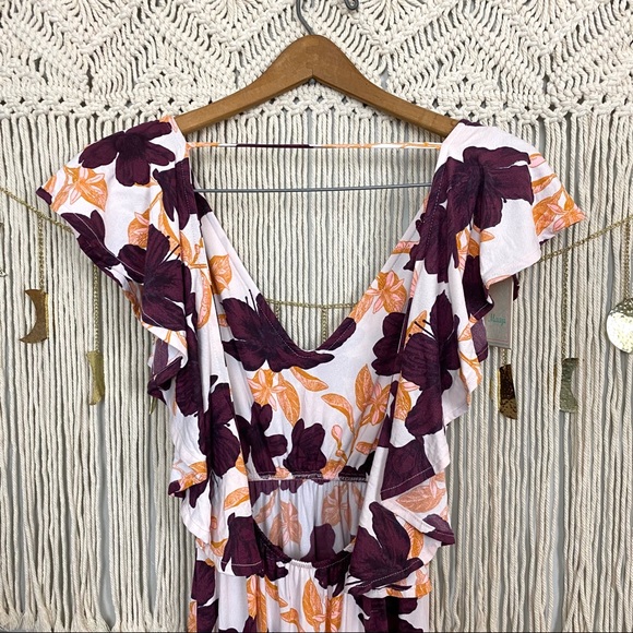 Maaji NWT Floral Backless Tiered Maxi Dress Size Small - Picture 8 of 13